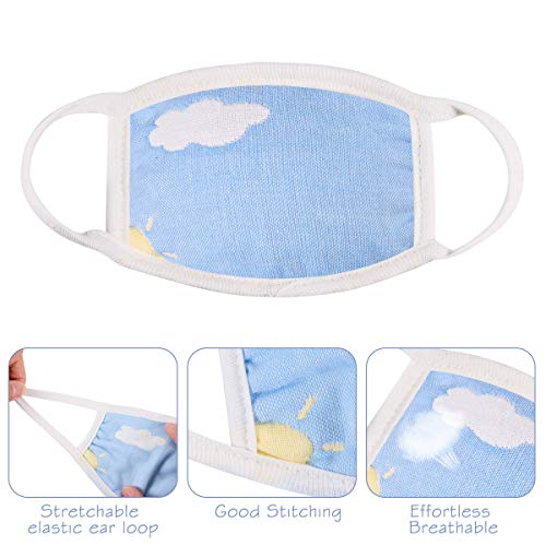 Kids Mouth Mask Anti Dust Mouth Mask,Kids Cotton Face Mask Reusable Mask Anime Face Mask Washable Mask Cute Dustproof Pollution Mask for Boys Girls Kids Toddlers Children,3 Pack in Random Color Design