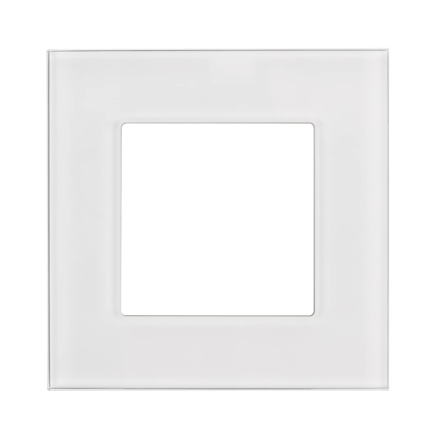 Glass frame panel 86x86mm for wall outlet modular wall outlet flush mount wall outlet flush mount (glass frame for wall outlet, white)