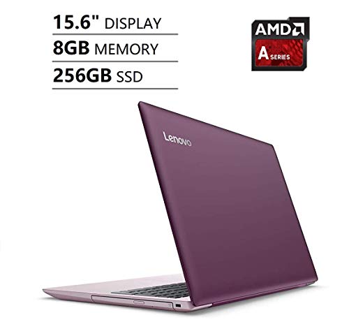 Lenovo Ideapad 330 15.6″ Anti Glared HD Premium Business Laptop (AMD A9-9425 up to 3.7 GHz, 8GB DDR4 Memory, 256GB SSD, AMD Radeon R5 Graphic, DVD-RW, HDMI, Windows 10 Home) – Purple