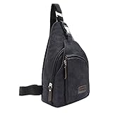 Saygoer Sling Shoulder Bag Purses Backpack Crossbody Backpack Small Backpack Travel Chest Bags Lightweight Sling Pack Black