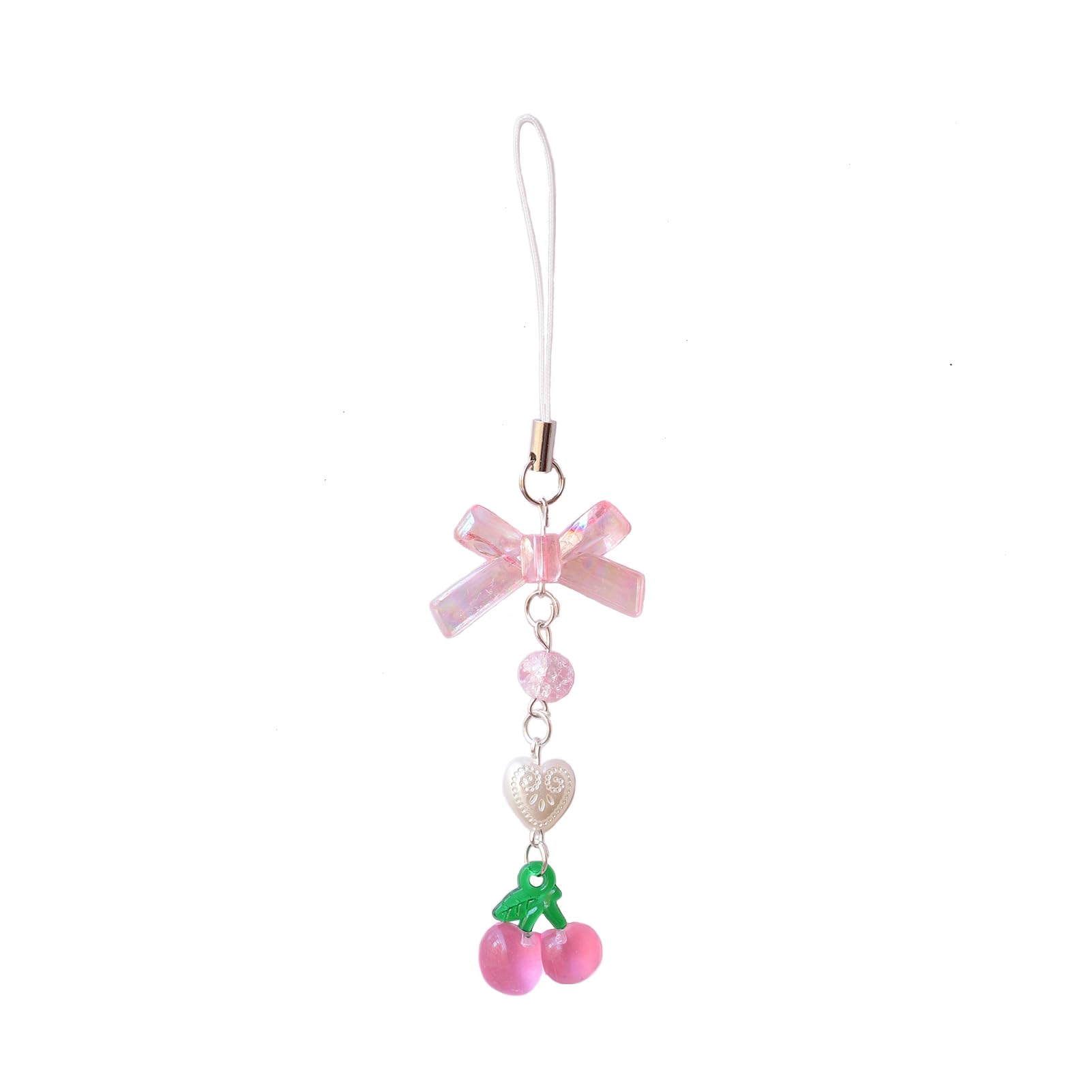 Cute Strawberry Cherry Phone Charm Delicate Y2K Kpop Aesthetic Charm For Phone Bag Keychain Airpods Camera Pendants Decor