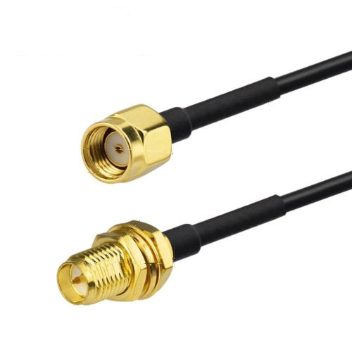 RP-SMA Male to Female WiFi Router Booster Repeater Antenna Adapter Cable 60cm USA Shipping