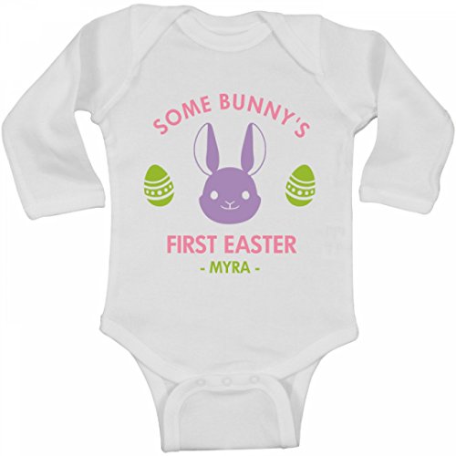 Download Some Bunny's First Easter Myra: Infant Long Sleeve Bodysuit Download Some Bunny's First Easter Myra: Infant Long Sleeve Bodysuit