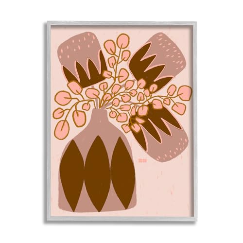 Stupell Industries Boho Patterned Vase Framed Giclee Art by Birgit Maria Kienna…
