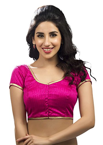 Saris and Things Pink Party-wear Ready-made Saree Blouse Sari Choli - X-258-SL
