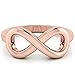 Cavalier Jewelers 925 Sterling Silver 18k Rose Gold-Plated Infinity Symbol Ring Wedding Band