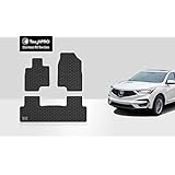 TOUGHPRO Floor Mat Accessories Set Compatible with Acura RDX - All Weather - Heavy Duty - (Made in USA) - Black Rubber - 2019, 2020 (Front Row + 2nd Row)