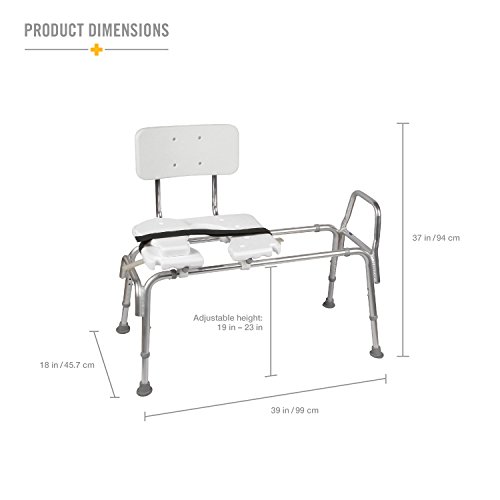 DMI HeavyDuty Sliding Transfer Bench Elderly Independence