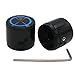 Taiss/ 2pcs Black Aluminum Rotary Electronic Control Potentiometer Knob For 6 mm Diameter Shaft, Volume Control Knob, Audio knob, Guitar Knob，Switch Knob, 20mm dia. x 17mm height Knob-2