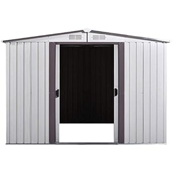 amazon.com : jaxpety 8' x 8' outdoor storage shed steel