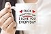 BLUE RIBBON Valentine's Day Mug Funny Coffee Mug Gift for Lovers - I LOVE YOU EVERYDAY - Coffee Mug in Gift Box - 11 oz - Gifts for Him, Her, Husband, Wife - Both Sides Printed