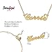 SOUFEEL Personalized Necklace Custom Name Necklace Nameplate Gold Plated Copper Necklace