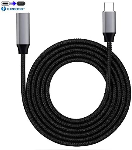 USB 3.1 Type-C Male to Female Extender Cable 6ft Braided, Dreamvasion Thunderbolt 3 Charging/Date/Video/Audio Extension Cord Compatible for Mac-Book Pro &Air/USB-C Hub/Nintendo Switch/Samsung and More