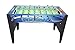 Hathaway Allure 48 inch Foosball Table for Family Game, Arcade or Rec Rooms - With Smooth Playfield, Dual Abacus Scoring, Auto Ball Return, Sturdy Leg Levelers & Foosball Balls – Black & Blue