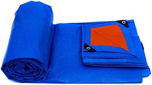 July tarpaulin Tarpaulin Rainproof Cloth Polyethylene Blue Outdoor Thick Canvas for Waterproof Sunscreen Tarpaulin Truck Tarpaulin (Size : 4 * 6M Blue orange)