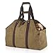 BONTHEE Extra Large Waterproof Firewood Log Carrier Canvas Firewood Holder Indoor with Shoulder Strap and Top Handles Contained Weight-Relief Pad for Easy Carry