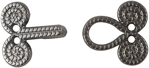 Blackened Nickel Finish Rope Hook and Eye