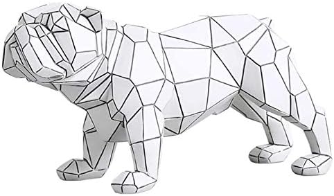 彫刻 置物・オブジェ 装飾的な犬の彫刻、抽象的なフレンチブルドッグ像アートのモデルライン樹脂工芸品の家の装飾ギフトコレクション動物ジュエリー 工芸品の彫刻