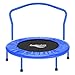 36'' Toddler Trampoline with Safety Handle for Kids Age 2-5, Garden Jump Safely, Mini Toddlers Trampoline with Safety Padded Cover - Blue