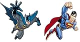 DC Superhero Comic - Justice League- Superman and Batman Giant Wall Decal bundle