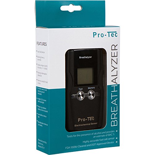 Pro-Tec X2000 breathalyzer | Portable Professional Grade Blood Alcohol screening Device | DOT and NHSTA Approved FDA 510(k) Cleared | Breath Meter