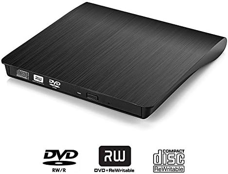 External DVD CD Drive High-Speed USB-C&USB 3.0 CD DVD-RW Player Burner Writer Rewrite Support SD/TF Card/2 USB 3.0 Ports/Charging,Compatible with WriteOS/Windows/MacBook/Laptop/Desktop Computer pc