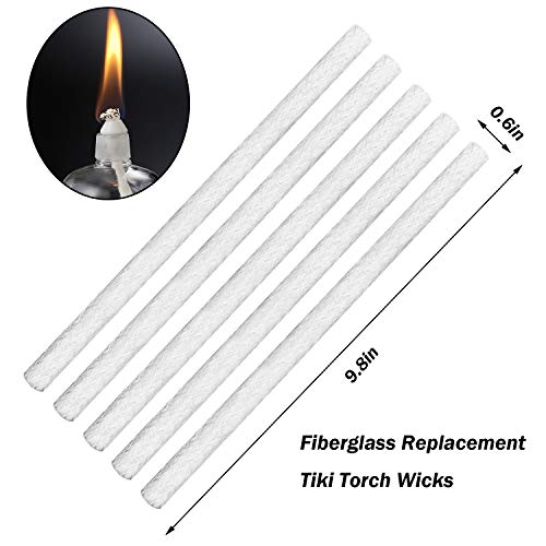 EBaokuup 50Pcs Fiberglass Replacement Wicks Torch Replacement Wicks