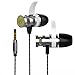Earbuds, ZIOFEN in-Ear Headphones Headsets Heavy Bass Earphones with Microphone Mic Wired Earbuds and Volume Control for iPhone Samsung iPad and Most Android Phones (Color=Gray)