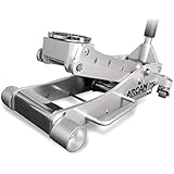 Arcan ALJ3T, Aluminum Floor Jack, 3 Ton Capacity, Lightweight, Dual Pump Pistons, Reinforced Lift Arms, Side Mount, 2 Piece Handle, Vehicle Protection, Bypass and Overload Valves, Meets ASME PASE-2014 Safety Standard