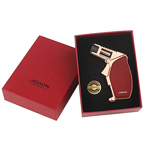 JOBON Torch Lighter Adjustable Firepower Refillable Butane Gas Jet