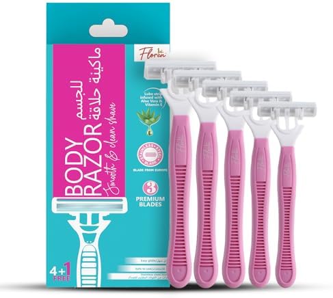 Savdi Razor Floren Disposable Body Razors for Women - Pack of 5 | With Aloe Vera ...