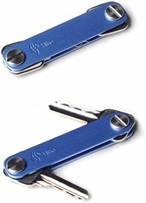 Hiho Swiss Army Style Key Organizer Smart Key Chain Pocket Key Compact Key Holder Case Organizer Aluminum Extended 2-10 Keys Belt Clip Folder Flexible Tool best gift(Blue)