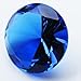 1 X Big 100mm Cobalt Blue 100 mm Cut Glass Crystal Giant Diamond Jewel Paperweight by Tendygift