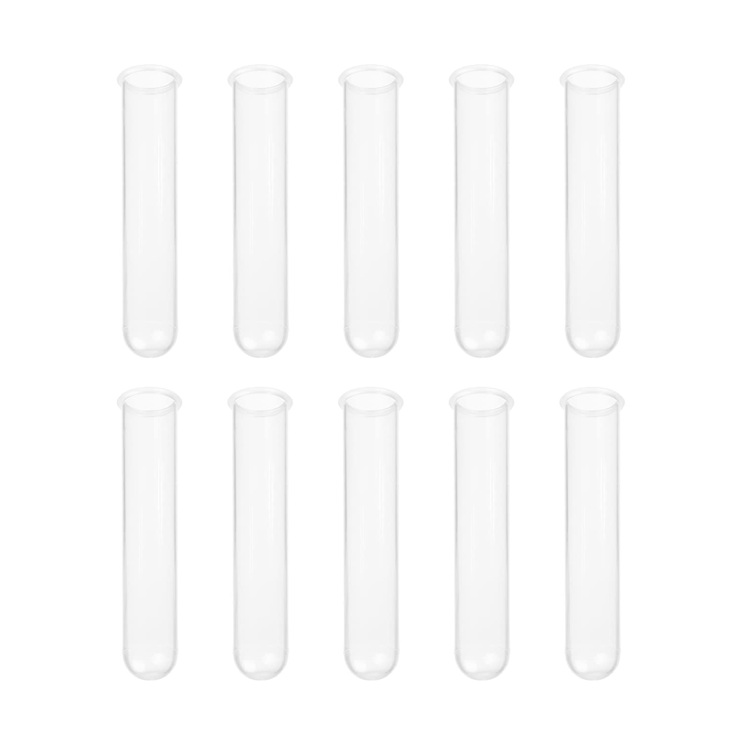 Othmro 100 per Pack 20ml Plastic Centrifuge Tubes Round Bottom Socket, Conical Bottom, Clear, Storage Container for Beeds Yeast Specimen Sample Lab 100pcs