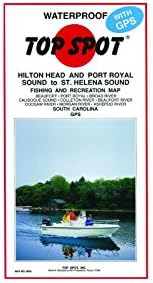 Topspot Fishing Map from Port Royal to St. Helena Sound,white