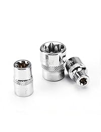 MAXPOWER Juego de 9 piezas de 3 8" E Torx Star Socket Set   E7, E8, E10, E11, E12, E14, E16, E18, E20