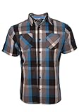 G Zap Men's Short Sleeve Plaid Pocket Button Down Shirt