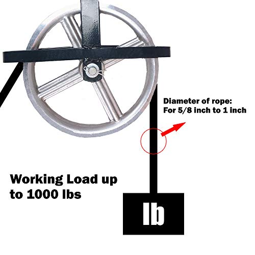 POPMOON Scaffold Hoist Pulley 12" Scaffolding Wheels Aluminum Pulley