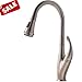 SHACO Modern Stainless Steel Single Handle Pull Down Sprayer Kitchen Faucet, Brushed Nickel Pull Out Kitchen Sink Faucets