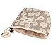 Cosmetic Bag, Kinghard Portable Travel Makeup Case Pouch Toiletry Wash Organizer (Beige)