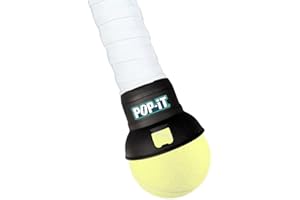 POP-IT Tennis Ball Picker Upper for Racket - No-Bend, Hands-Free Retriever - Fits Most Racquets - Lightweight and Durable Tennis Ball Collector for Players, Seniors and Coaches