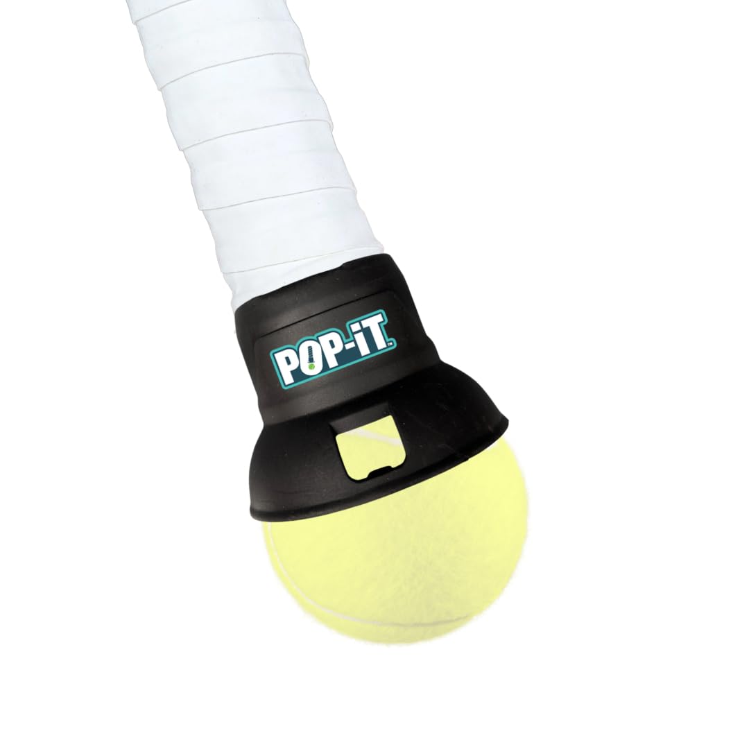 Pop-It Easy Tennis Ball 2 Pick Up Accessories Tennis Equipment Gifts for Men and Women Fits on Adult Racquet Overgrip