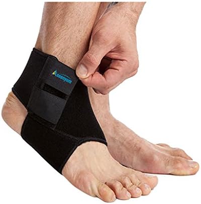 Ankle Support Brace for Women and Men - Neoprene Breathable Dual Adjustable Foot Sprain for Running, Basketball Black by ASOONYUM