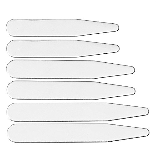 Personalized Master 6-12pcs 3 Sizes Stainless Steel Collar Stays Mens Dress Shirt Bones Stiffeners+Gift Box