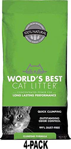 World's Best Cat Litter, Clumping Litter Formula, 28-Pounds (4-Pack)