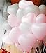 12 Inch White & Pink Heart Shape Balloons for Party Decoration 50 Pcs/lot