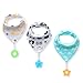 Baby/Toddler Bandana Teething Bibs 3-pack ,Made with 100% Organic Cotton, Super Absorbent and Soft (Unisex)