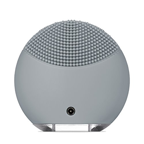 FOREO LUNA mini Silicone Face Brush with Facial Cleansing for All Skin Types, Cool Grey