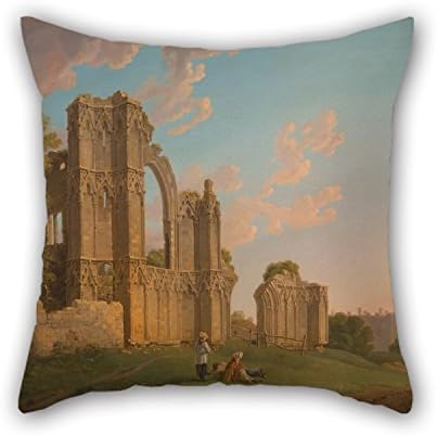Oil Painting Michael 'Angelo' Rooker - St. Mary's Abbey, York Pillow Covers 20 X 20 Inches / 50 By 50 Cm Gift Or Decor For Couples Family Play Room Wife Kids Girls Club - 2 Sides