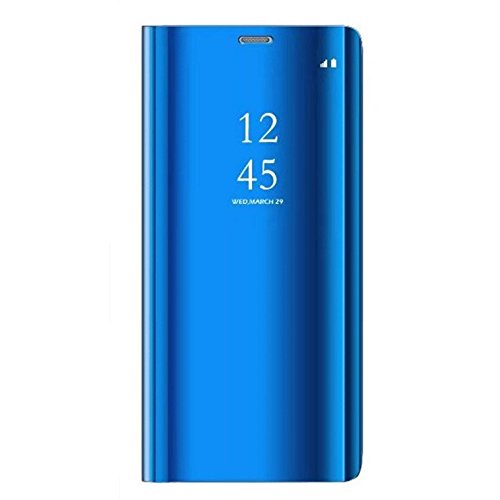 AIsoar Galaxy Note 8 Case Cover Mirror Smart Clear View Window Flip Case Cover Slim Multi-Function Mirror Case S-View Stand flip Folio Full Body Protection Cover for Samsung Galaxy Note 8 (Blue)